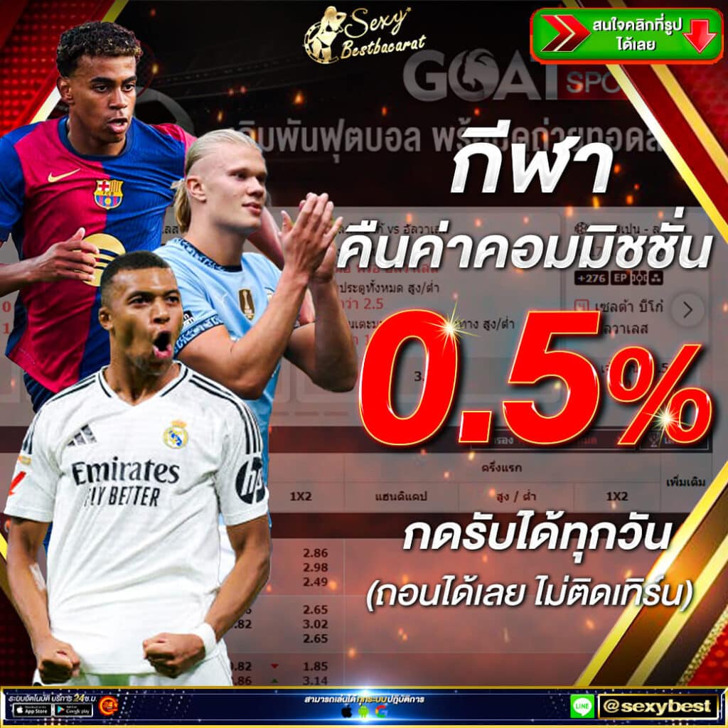 กีฬา คืนยอดเสีย 0.5%