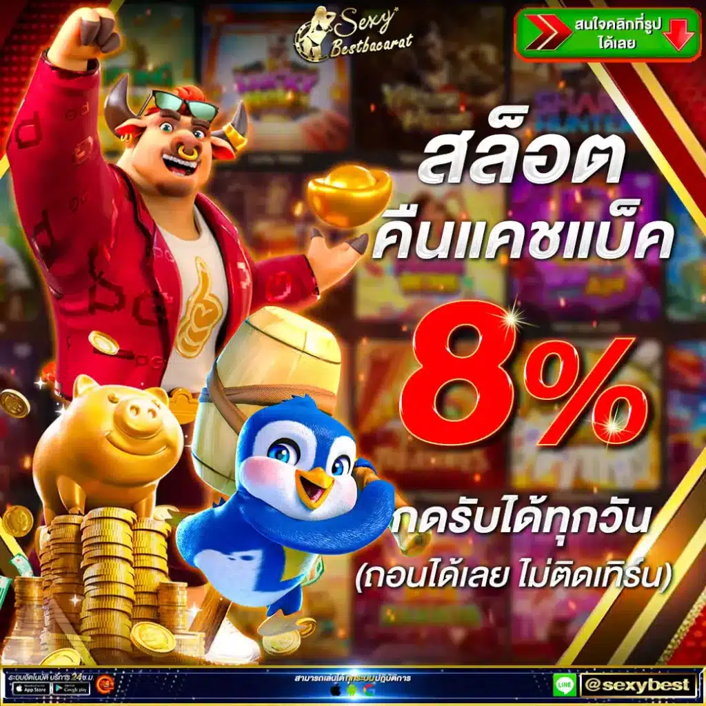 สล็อต คืนยอดเสีย 8%